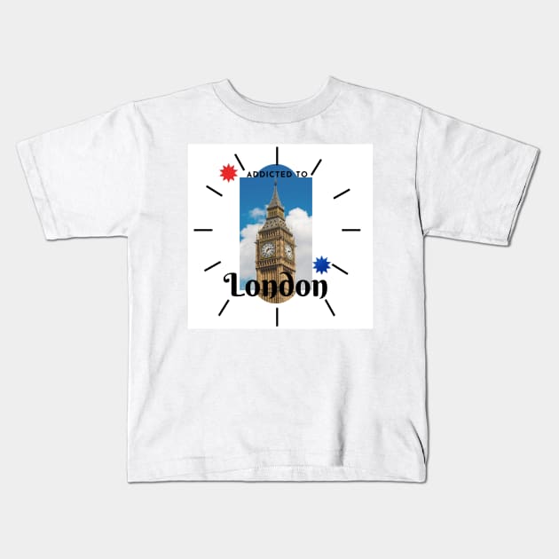 Addicted to london Kids T-Shirt by Nikisha